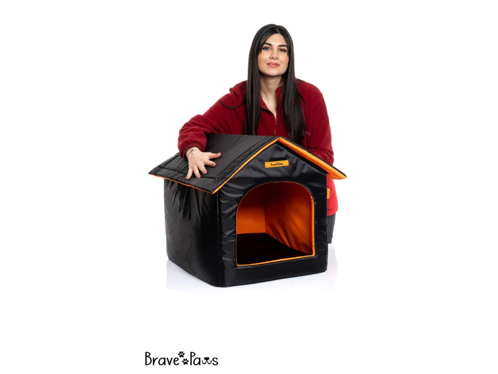 Brave Paws Waterproof Washable Foldable Pet House for Cats and Dogs