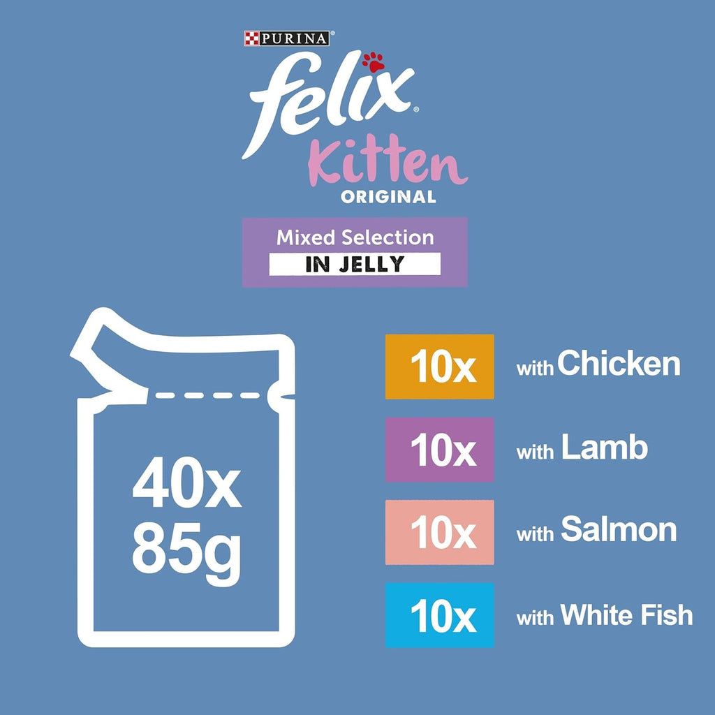 ORIGINAL Kitten Mixed Menu in Jelly Wet Cat Food 40X85G