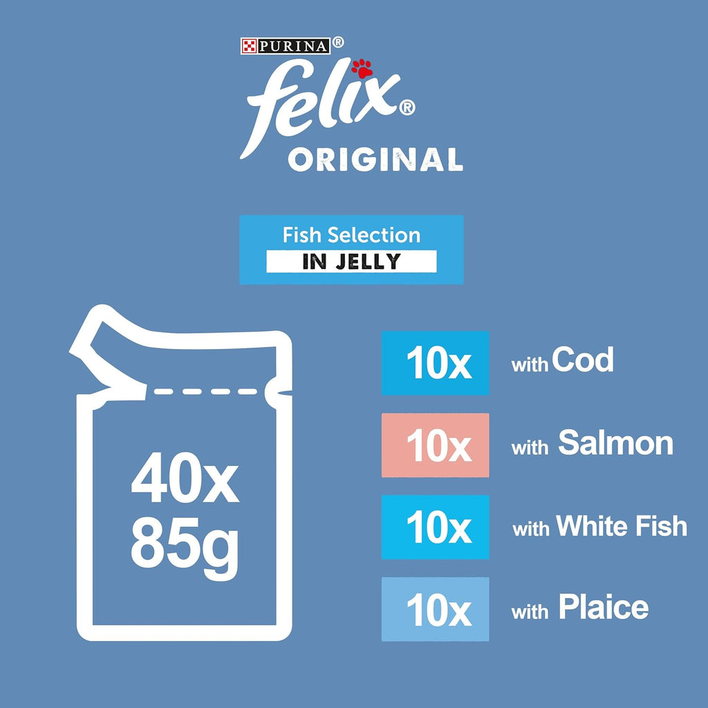 ORIGINAL Fish Favourites in Jelly Wet Cat Food 40X85G