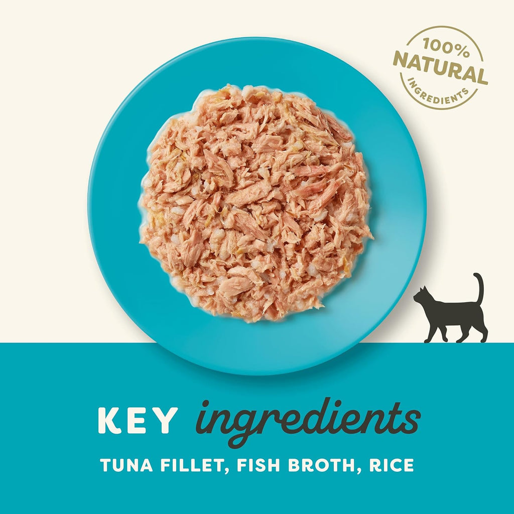 100% Natural Wet Cat Food 24 X 70G Tuna Fillet Tins in Broth