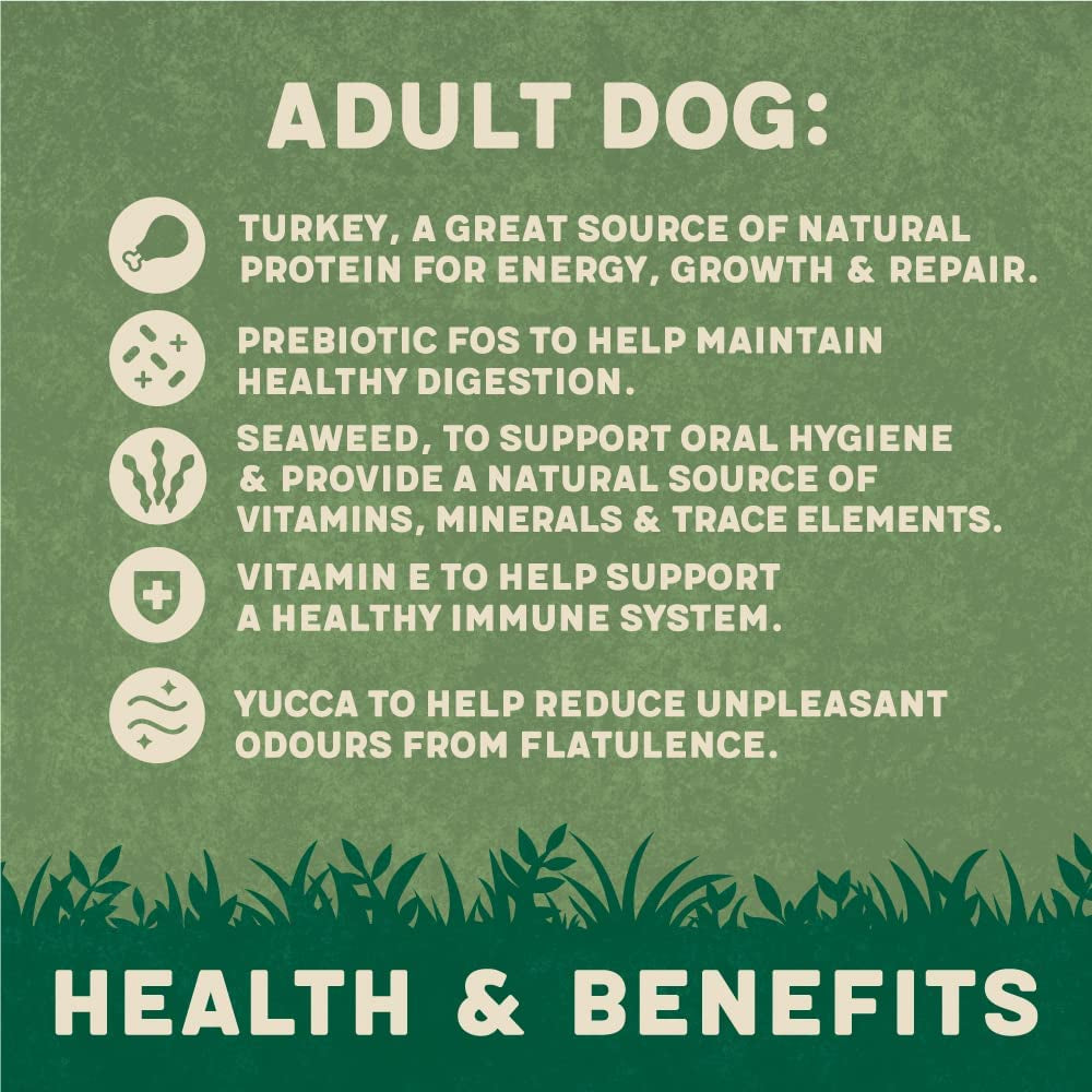 Complete Dry Dog Food Turkey & Veg 15Kg - Made with All Natural Ingredients